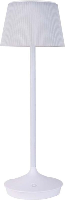 Tischlampe Außenlampe Tischleuchte LED Akku Touchdimmer weiß Gartenlampe H 38 cm