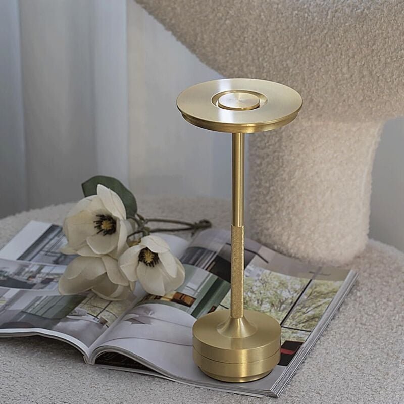 Qiyao - Kabellose Tischlampe mit Berührungssensor – Wiederaufladbarer Akku – 3 Farben – Dimmbar – LED-Nachttischlampe fü...