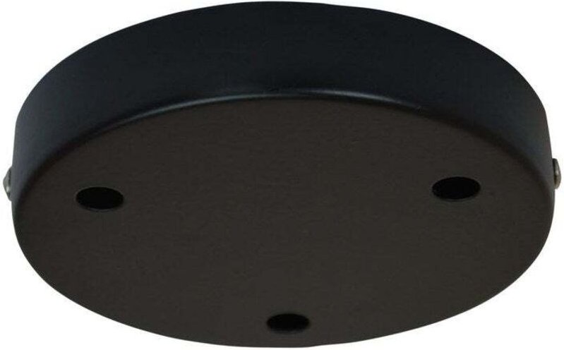 3-Kabel-Deckenbaldachin, TIBELEC, schwarz, Durchmesser 12 cm TIBELEC