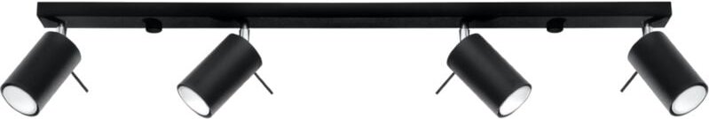 Ring 4 Deckenleuchte Gu10 Schwarz Sollux Sl.0332
