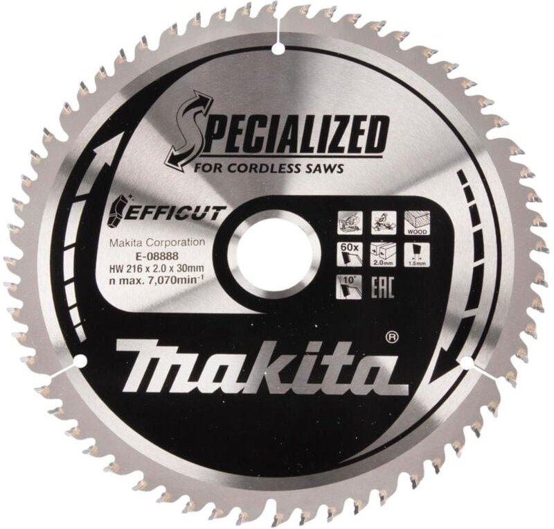 Thumbnail - Efficut Kapp- und Gehrungssägen 216 x 30 mm • 60 Zähne - Makita