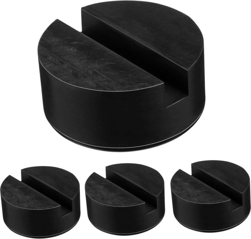4-teiliges Set aus rutschfesten und langlebigen Gummi-Wagenheber-Unterlegscheiben für pneumatische Wagenheber und Hebeze...