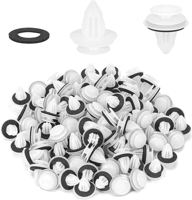 Gabrielle - 50-teiliges Auto-Zierleisten-Clip-Set mit Schaumstoffpolster-Design – Auto-Clips