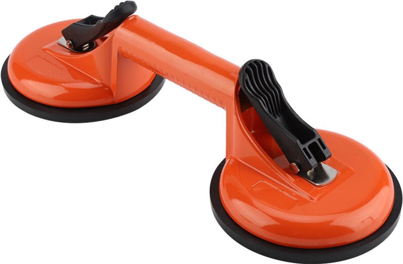 Doppelsaugnapf aus Aluminiumlegierung zum Anheben und Entfernen von Glas, Fliesen und Spiegeln - 105 kg Tragkraft - Oran...