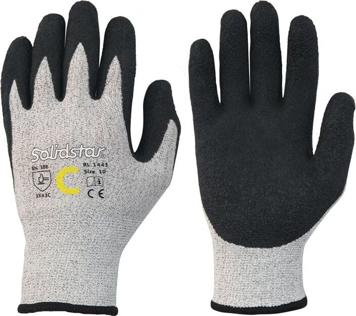 FP - leipold 1443-9 Schnittschutzhandschuhe Solidstar 1443 Größe 9 grau/schwarz en 38