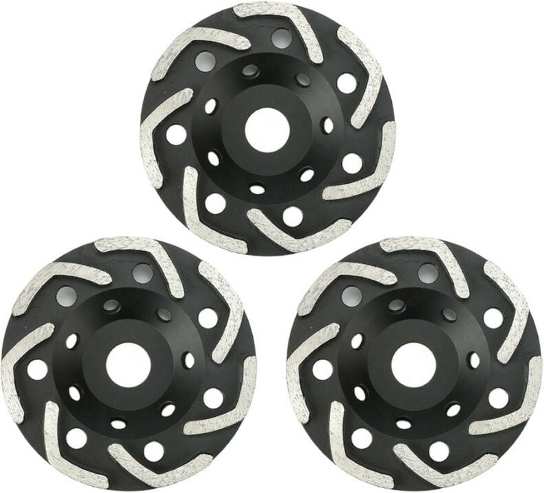 Trade-Shop Diamant V-Segmente Schleifteller Schleiftopf ø 125mm 22,23mm Bohrung für Beton Estrich Kalksandstein Mauerwer...