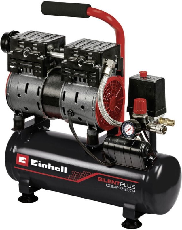 Einhell - Kompressor te-ac 110/6 Silent Plus (550 w., max. 8 bar, 6 l-Tank, 110 l/min Ansaugleistung, Motordrehzahl 1450...