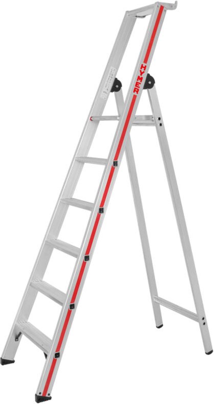 Hymer - Stufenstehleiter, mit Plattform, einseitig begehbar, 6 Stufen ah 2,90m