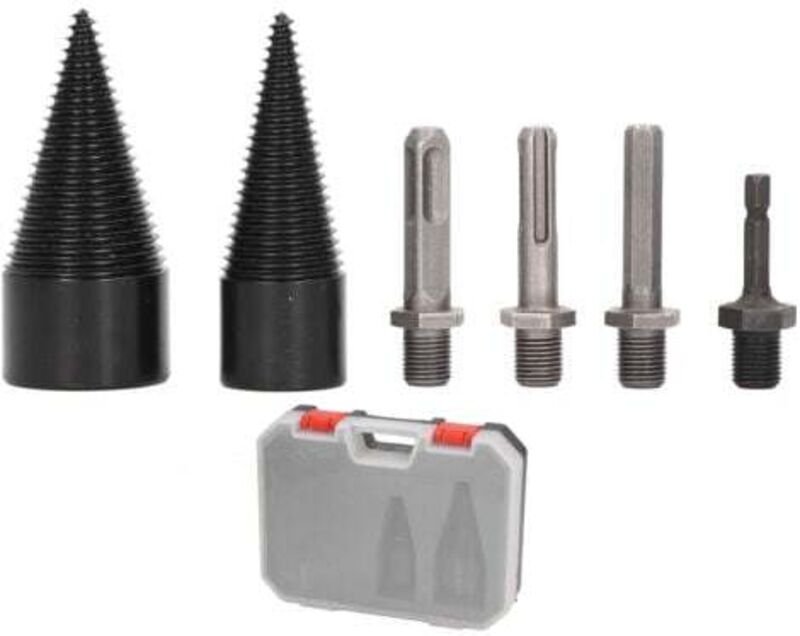 Abnehmbarer Holzspalter-Bohrer, Holzspalter-Bohrer, konischer Schraubendreher für Handbohrer, Sechskant + Vierkant + Run...
