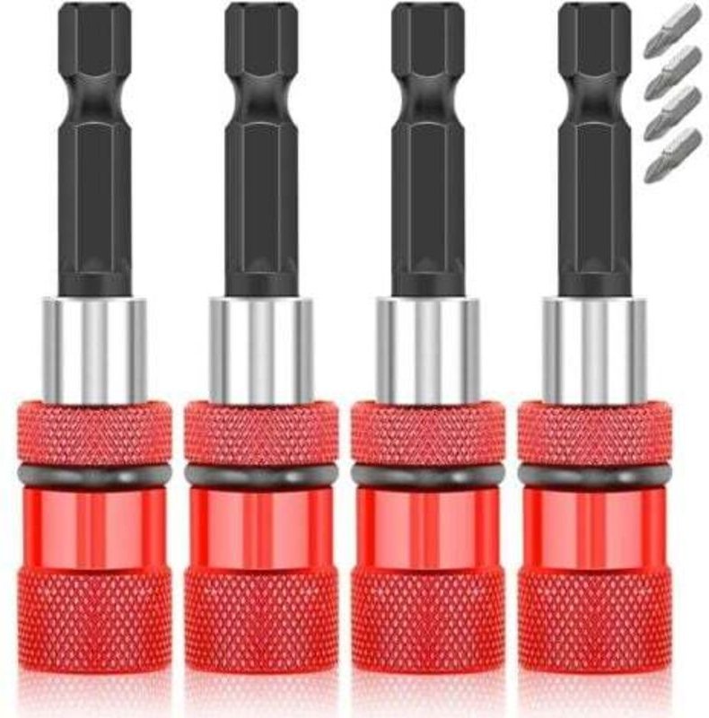 Stück magnetischer Bithalter, Schlagschrauber-Bithalter mit 1/4 Zoll Tiefenanschlag, Schraubendreher-Bithalter für Bohrm...