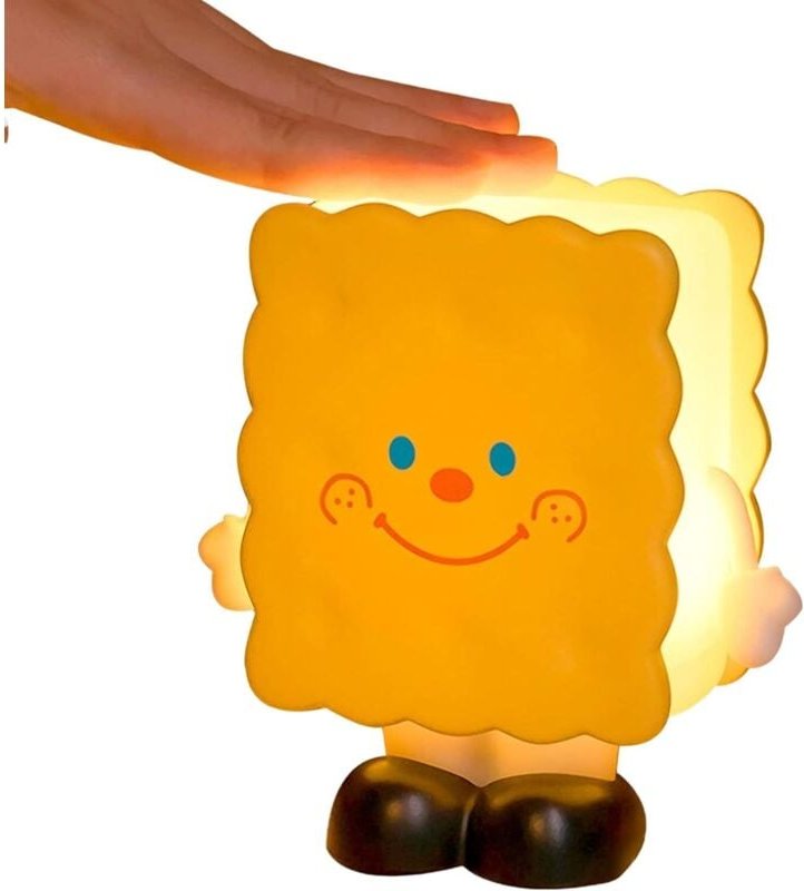 Kcvv - Weihnachtsnachtlicht, Nachtlicht in Keksform, LED-Nachttischlampe mit einstellbaren Helligkeitsmodi, wiederauflad...