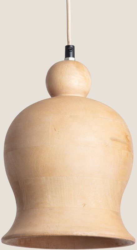 Ledkia - Pendelleuchte aus Holz Akesh iii Natürlich