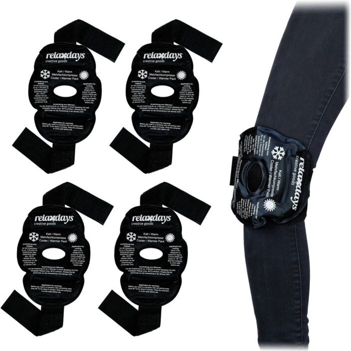 Northix - Set mit 4 knieschonern in schwarz 8830