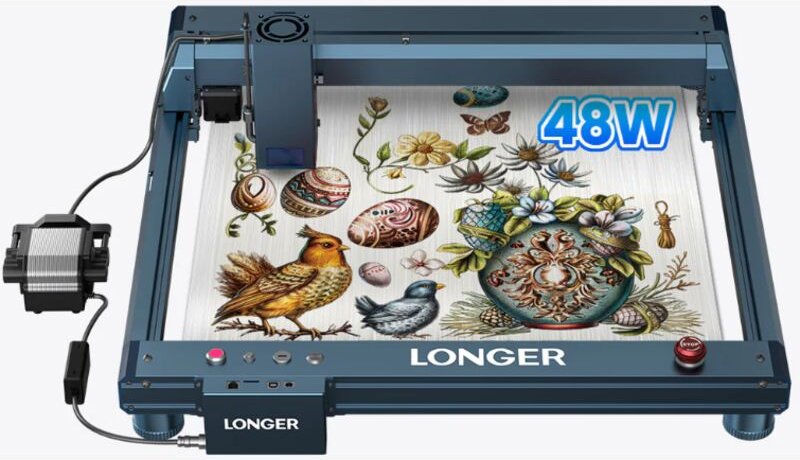 Laser B1 40W Lasergravierer: Air Assist, 450×440 mm