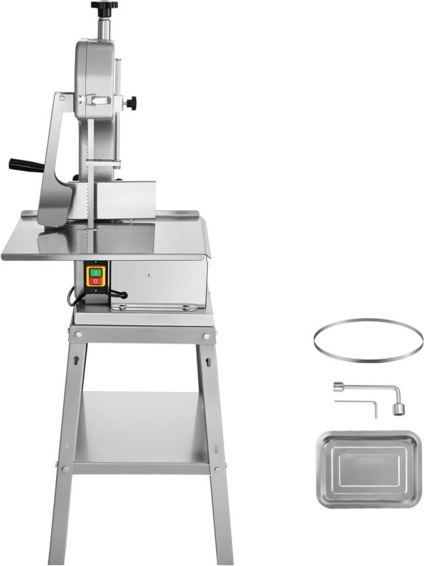 Mophorn Elektrische Fleischsäge von , 850 W Edelstahl-Vertikalschneider, 19,1 x 15 Zoll große Werkbank, 7,09 Zoll Schnit...