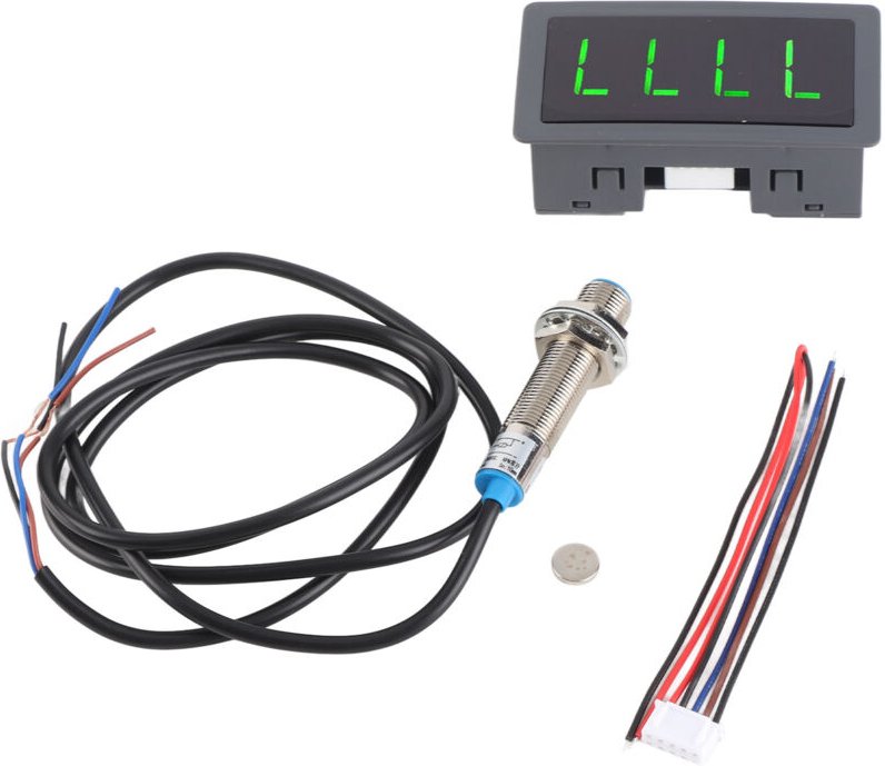 Grün 4 -stellig -led -Motor Tachometer Drehzahl Drehzahlmessung Messgerät npn Hall Proximity Switch Sensor - Eosnow