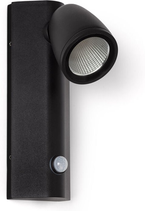 Led Wandleuchte Außen 6W Aluminium mit Bewegungssensor Abel Schwarz