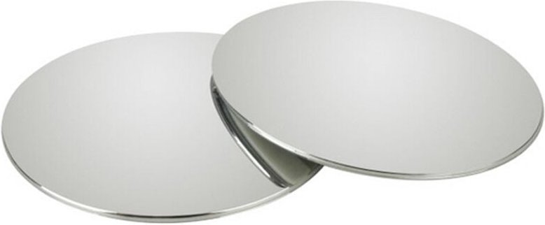 2er-Pack 50 mm drehbarer Toter-Winkel-Spiegel fürs Auto, rahmenlos, rund, 360° drehbar, HD-Glas, selbstklebend, konvex, ...