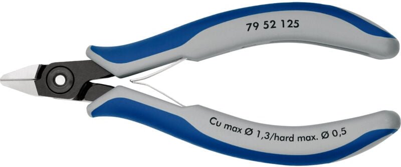 Präzisions-Elektronik-Seitenschn.L.125mm Form 5 Facette ja,sehr kl.pol. Knipex