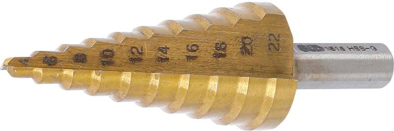 BGS Stufenbohrer titannitriert Ø 4 - 22 mm - 1618