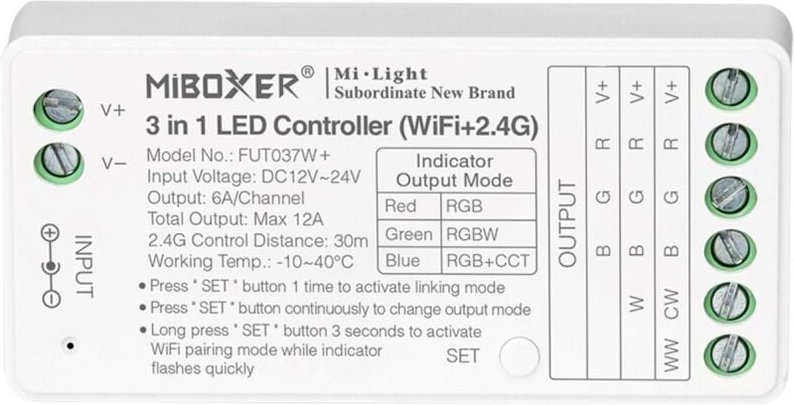 3 in 1 Controller für LED-Streifen - rgb - rgbw - rgb+cct -