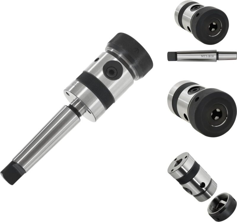 Schraubzwingen & -stöcke - Living Bohrfutter B18 mit MT3-Schaft für Innengewinde M3-M16