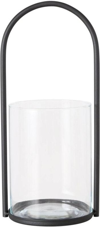 Dekorative Laterne LEXI mit schwarzem Griff