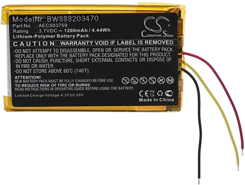 Vhbw - Akku kompatibel mit SteelSeries Arctis 1, Arctis 3, Arctis 7, Arctis 7P Wireless Headset Kopfhörer (1200mAh, 3,7V...