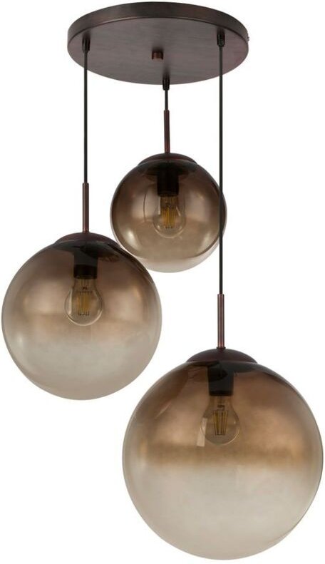 Globo - hängeleuchte - Varus - braun - glas rauchglas - Ø 51cm -