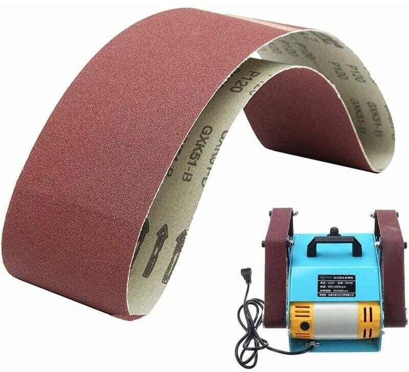 Thumbnail - 100 mm x 915 mm Schleifbänder – Power-Sander Aluminiumoxid für Holzbearbeitung, Bandschleifer, Metallpolieren (5 Stück, ...