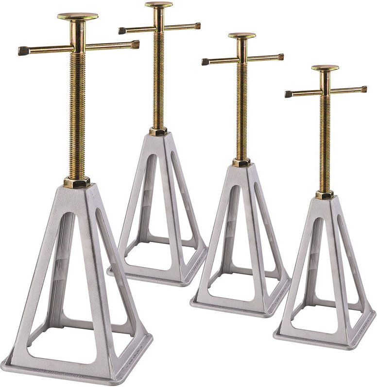 Dema - Alu Anhänger Stützen Anhängerstützen Abstellstützen Stützfuß Set 4-tlg. 4000 kg