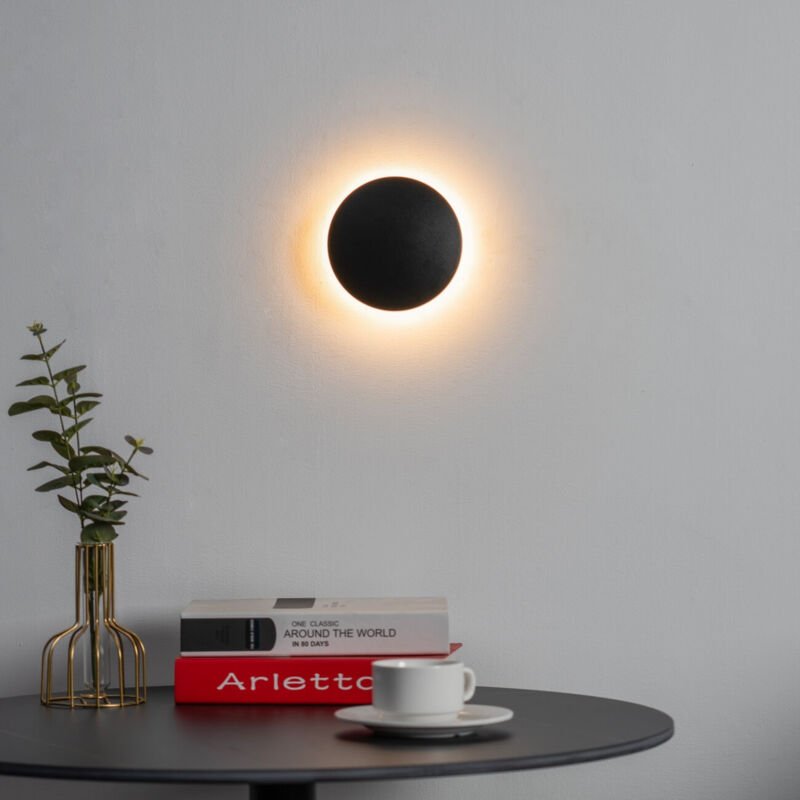 Moderne LED-Wandleuchte schwarz IP65 - Lunar