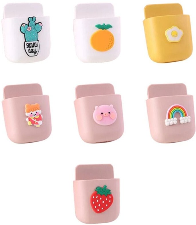 Niedliches Aufbewahrungsregal, Schreibtisch-Organizer, Stifthalter, selbstklebend, für Schreibwaren, Fernbedienung, tv, ...