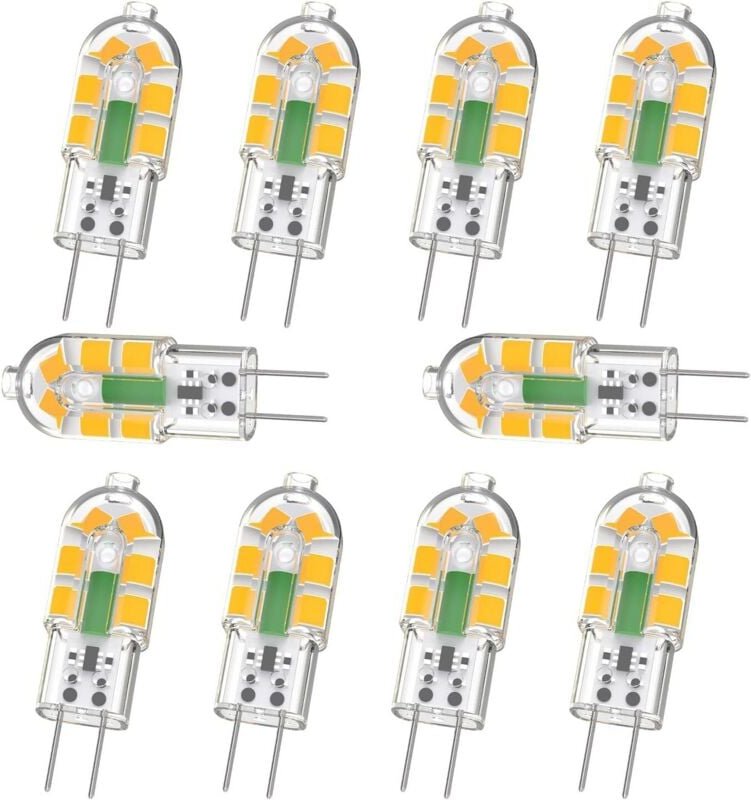 Beijiyi - G4-Glühbirne, G4-LED-Glühbirne, 2 w, 200 lm, 20 w entspricht G4-Halogen-Glühbirne, warmweiß 3000 k, ac/dc 12 v...
