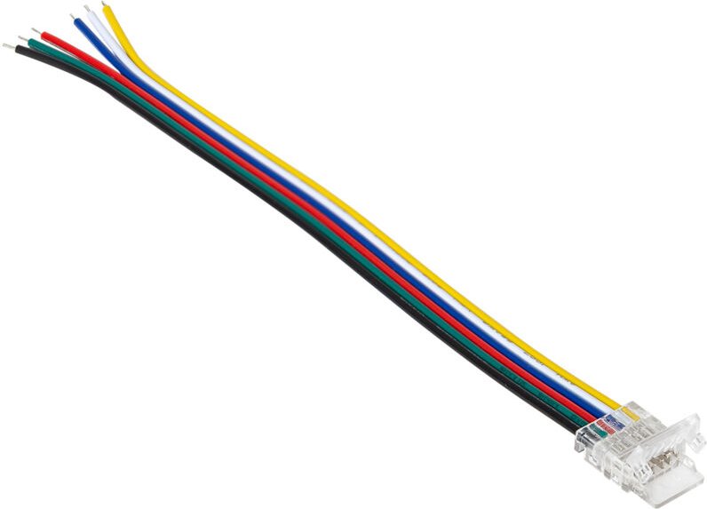 Verbinder für LED Streifen 24V RGB+CCT SMD Breite 10mm IP20 mit Kabel RGB+CCT