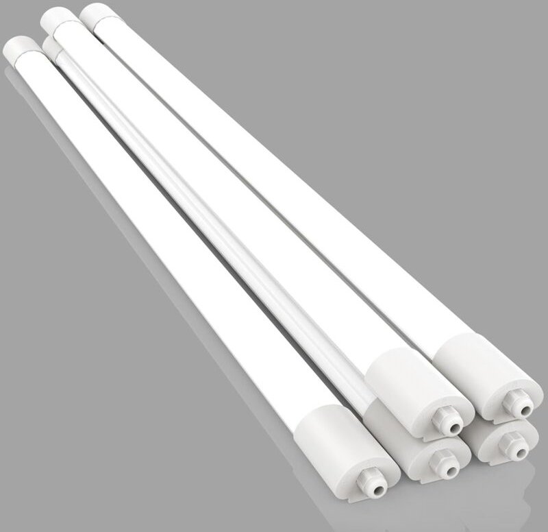 Amdelne 5er LED Feuchtraumleuchte 60cm, 18W 1800LM Deckenleuchte Feuchtraum, Wasserfest Wasserdicht IP65 Verknüpfbar wer...