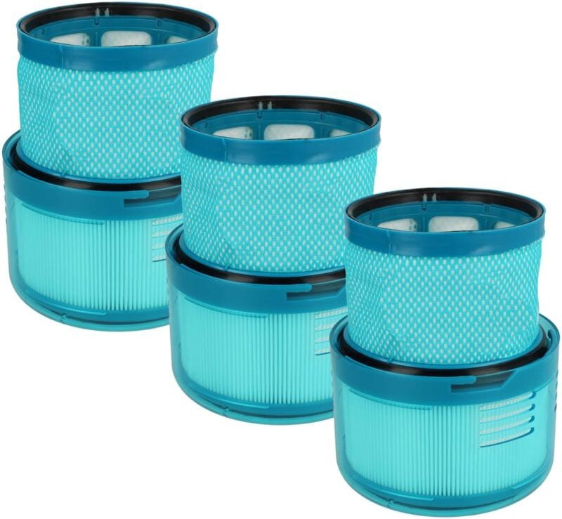 3x Staubsaugerfilter kompatibel mit Dyson Gen5 Detect Absolute, Detect Staubsauger - Abluftfilter Weiß - Vhbw