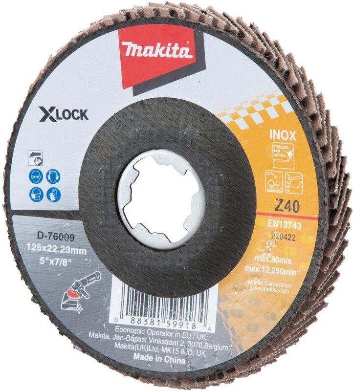 Fächerschleifscheibe 125 mm Z40 - D-76009 - Makita