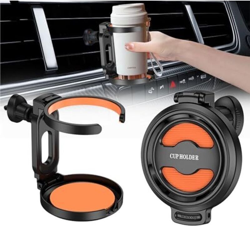 Set mit 2 faltbaren und verstellbaren Autobecherhaltern, für die Belüftung des Autos, für Erfrischungsgetränke, Kaffee u...