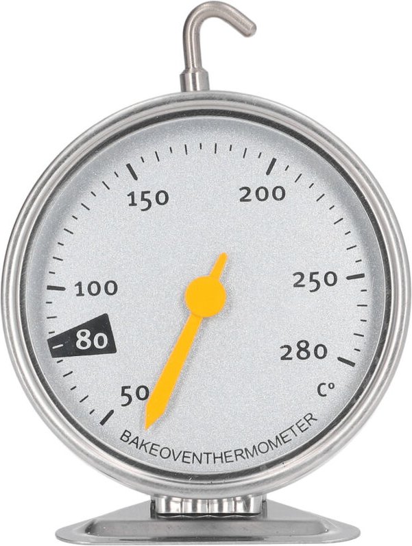 Hochpräzises Edelstahl-Ofenthermometer mit Drehknopf für Küche und Grill