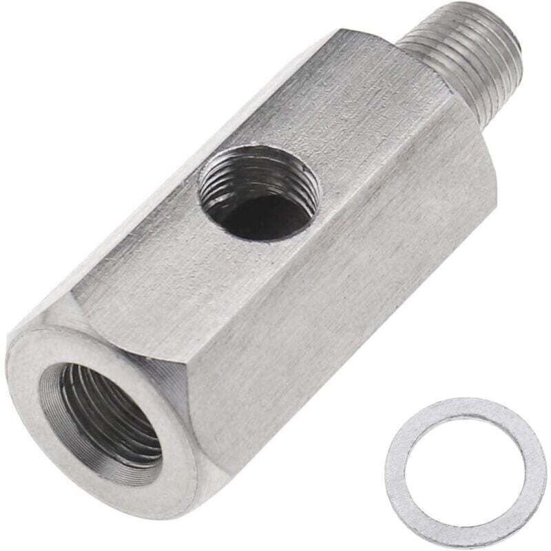 M12x1,5 1/8 NPT Öldrucksensor-T-Stück-Adapter DIY Turbo-Leitungsverbinder - Edelstahl