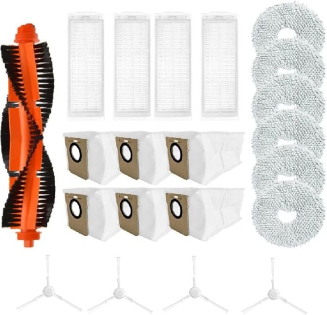 Zubehör für M30 Pro /C107 Roboter-Staubsauger Hauptbürste Mopp Tuch Lappen Haufen Filter Staubbeutel Seite