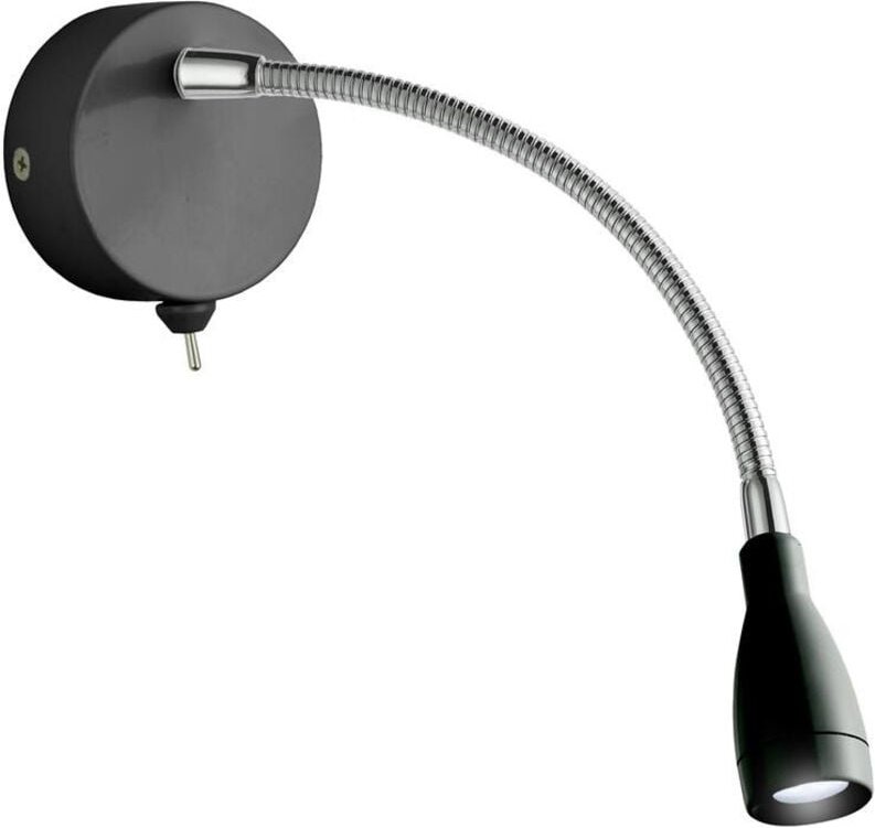 Searchlight - Wandlampe Wandleuchte Leselampe schwarz led Schlafzimmerlampe flexibel h 24 cm