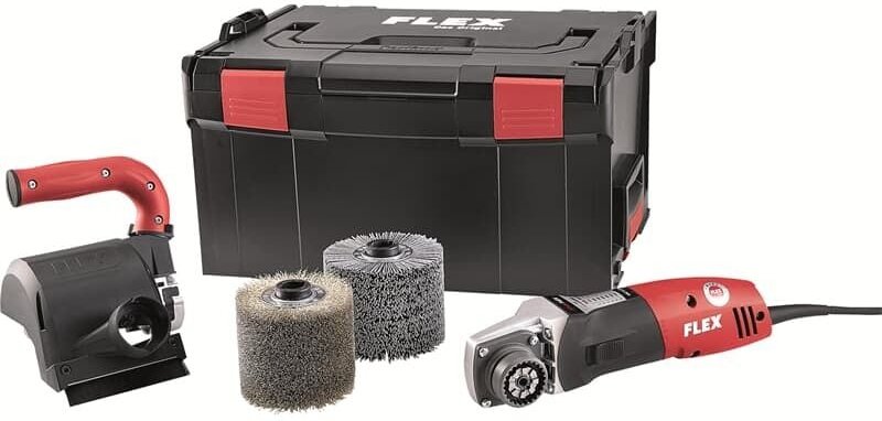 Bürstmaschine trinox bbe 14-3 110 Set inkl. Bürsten und l-boxx 461.504 - Flex