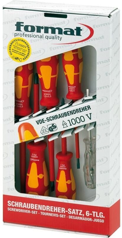 Schraubendreher-Satz vde 6tlg. m.Prüfer pz - Format