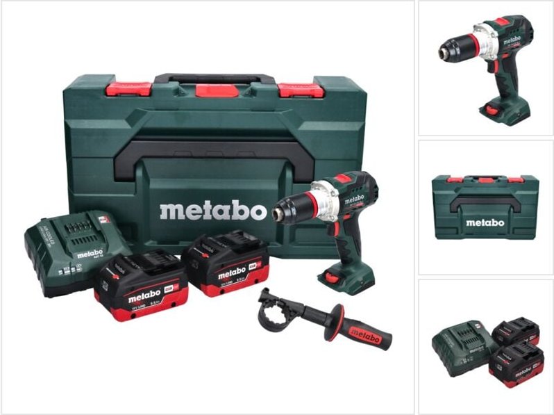 Thumbnail - Metabo - Akku-Bohrschrauber bs 18 ltx bl i x 145 l, 18V 2x5.5Ah LiHD + asc 145