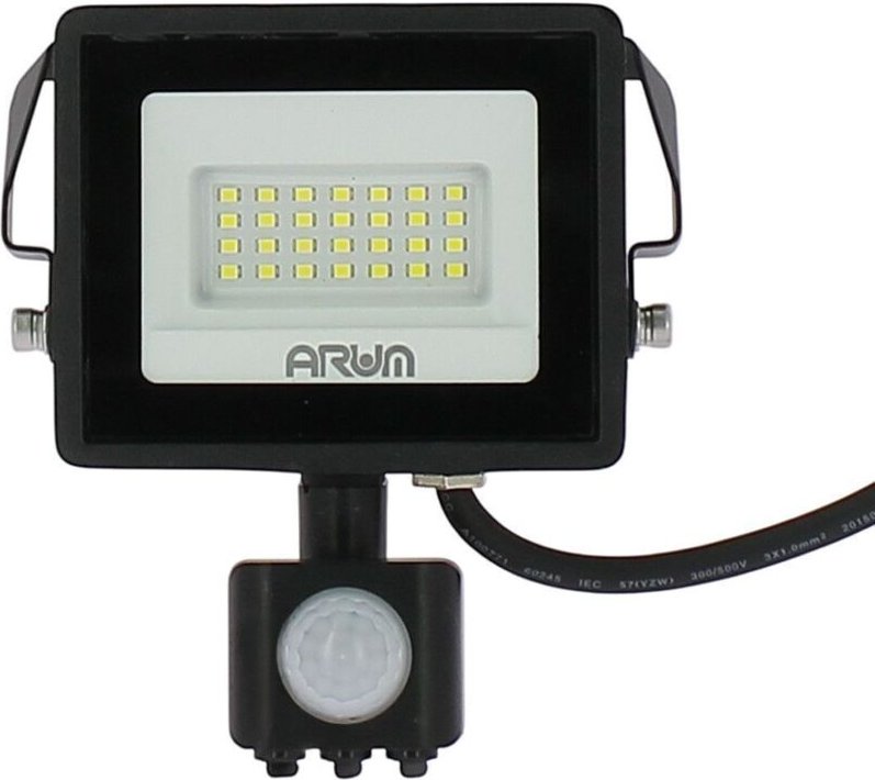 LED-Fluter 20W Eq 150 w Schwarzer Bewegungsmelder IP65 Farbtemperatur: 4000K neutralweiß