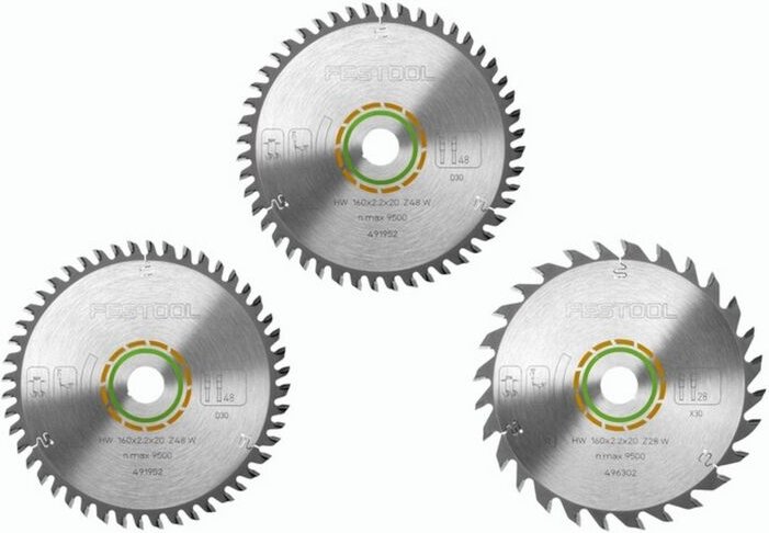 Thumbnail - Kreissägeblatt-Set KSB-SORT/3 w 160x2,2 - Festool