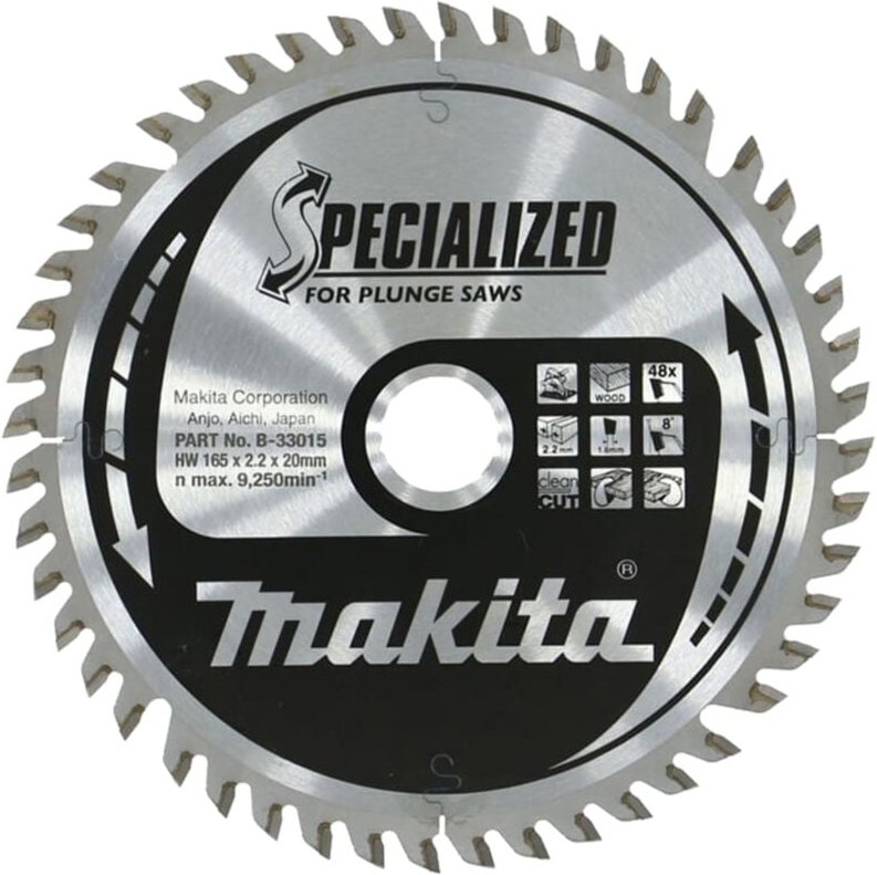 Makita B-33015 Hm Sägeblatt 165 X 20 Mm 48 Zähne
