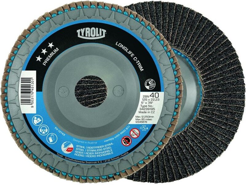 Fächersch.LONGLIFE C-TRIM125mm ZA-40 gew. Tyrolit